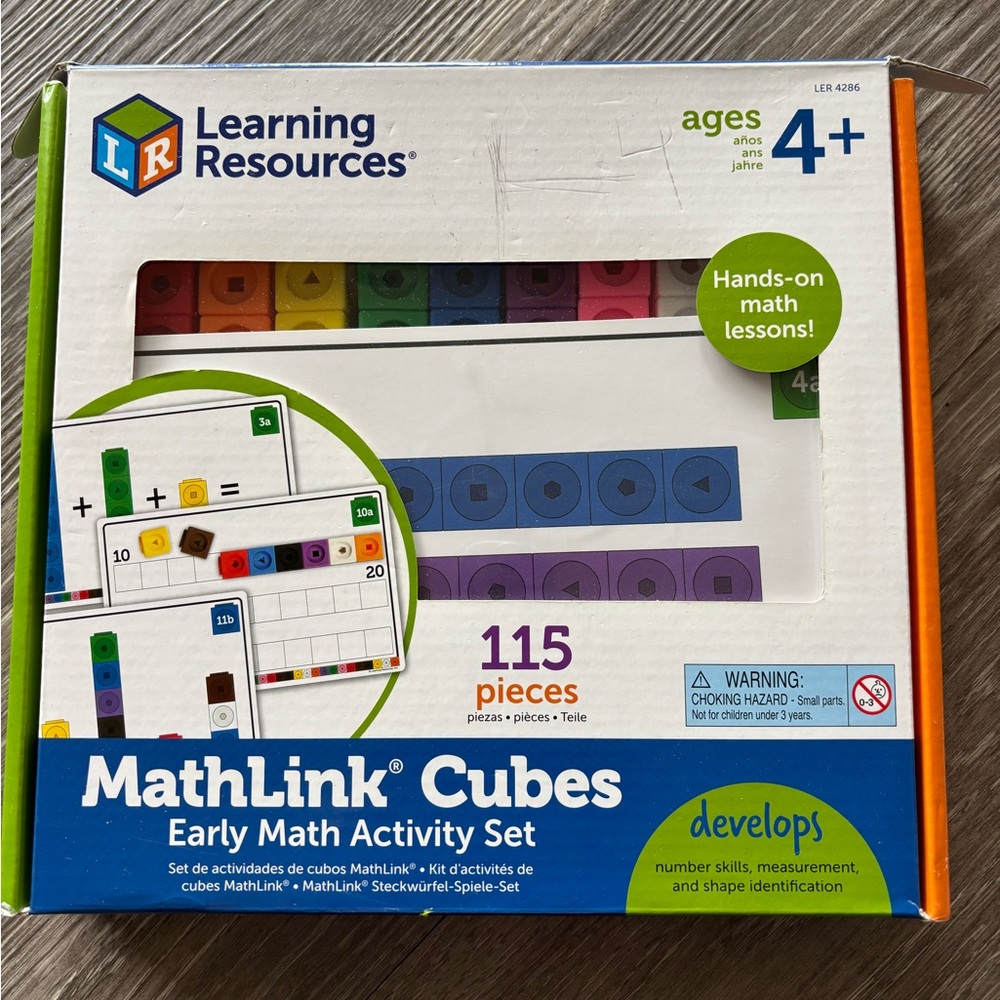 Learning Resources MathLink early math 115 piece cubes set - Picture 2 of 7